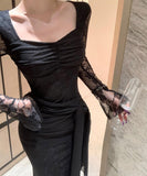 ロングドレス レース 通勤 キャバドレス セクシー 気質 着痩せ 気質 大人可愛い XH2-ZED888553DXH238A