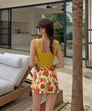 【3点セット】ビキニ 水着 花柄 体型カバー ホルターネック ワンピース モノキニ ビーチ 海 旅行 SNS話題 XH7-DP-A33946