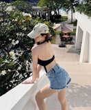 ビキニ セクシー 水着 モノキニ 背露出 INS話題 ビーチ XH7-JCL89415