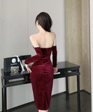 膝丈ドレス キャバドレス キラキラ 気質 ベアトップ セクシー 着瘦せ XH2-DD5333