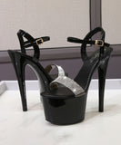 【6色】ハイヒール パンプス 15cm キラキラ スリッパ 美脚効果 歩きやすい 流行り OL 百掛け 透かし彫り ヒール 靴 XH5-JJMX8661-72