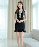 ミニドレス キャバドレス レース 大人可愛い フリル 気質 エレガント XH2-MLS271