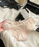 【４色】パンツ セット パンティ セクシー レースショーツ レディース 紐パン ストリングショーツ ローライズ コットン クロッチ付き　KS8-SMY3855