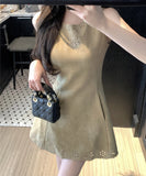 ミニドレス Aライン 高級感 宴会 パーティー キャバドレス 着痩せ 気質 ノースリーブ 大人可愛い XH2-XKD-D529-6906-Jun3