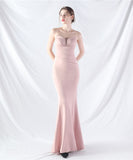 【8色】ロングドレス ナイトドレス ベアトップ セクシー 宴会 演奏会 誕生日 XH2-YEY31887#