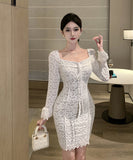 ミニドレス カワセクシー キャバドレス エレガント レース 気質 XH2-DD5869