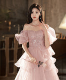 手作り バースデーロングドレス 宴会 パーティー 演奏会 ベアトップ キラキラ XH2-MBYD-A23-11