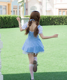 【 コスプレ3点セット]】フリル ギンガム チェック プチプラ メイドXH2-FSM004