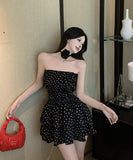 キャバドレス ミニドレス フリル 水玉模様 エレガント セクシー かわいい YH2-LE-n177