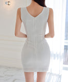 ミニドレス キャバドレス セクシー 高級感 Vネック セクシー エレガント 気質 XH2-ZED88221A71