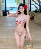 【3点セット】ビキニ 水着 ホルターネック 大人可愛い ワンピース モノキニ タンキニ ビーチ 海 旅行 SNS話題 XH7-SNM3149