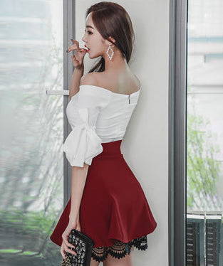 red×whiteセクシーミニ - ミニスカート