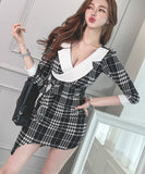 キャバドレス 秋新作 ミニドレス セクシー Vネック 小顔効果 谷間魅せ XH2-ZED882265BH506