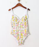 【2色】ビキニ水着モノキニ花柄清楚感セクシー背露出XH7-GM-adn061