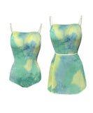 【2点セット】ビキニ モノキニ ワンピース ホルターネック セクシー 海辺 おしゃれ感 水着 着痩せ hot girl ビーチ　XH2-CF-AD1661