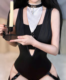 【4点セット】ハロウィン コスプレ ホラー 個性派 シスター セクシー ユニーク XH2-XJ-J098