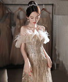 キラキラ 姫様 誕生日パーティー ナイトドレス ゴージャス 高品質 披露宴 演奏会 発表会 XH2-YWL311