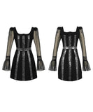 手作りミニドレス 華奢感 レース 宴会 高級感 セレブ風 キラキラ 光沢 XH2-JY61001