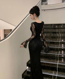 ロングドレス レース 通勤 キャバドレス セクシー 気質 着痩せ 気質 大人可愛い XH2-ZED888553DXH238A