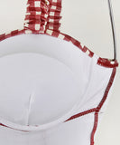 ビキニ 温泉 セクシー 谷間魅せ リボン 水着 モノキニ チェック柄ビキニ水着 XH7-XYX1933