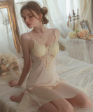 【3色】パット付き セクシー ルームウェア エロかわいい パジャマ レース 谷間魅せ XH8-GR3168