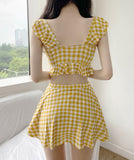 【5色】ビキニ 水着 モノキニ ワンピース 体型カバー 温泉 清楚感 大人可愛い XH7-GM-adn007