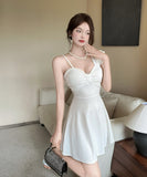 【3色】キャバドレス ミニドレス Aライン 着痩せ セクシー 谷間魅せ かわいい party XH2-DD7407