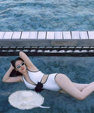 ビキニ 温泉 セクシー 谷間魅せ リボン 水着 モノキニ XH7-BY-WX004