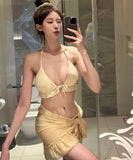 2色 3点セット ビキニ 水着 フリル セクシー ガーリー 小胸さん ビーチ 海 温泉 XH7-BY3082