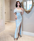 【3色】ロングドレス キャバドレス ナイトクラブ スリート 宴会 フリル セクシー XH2-JX5129