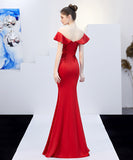 【6色】手作り バースデーロングドレス 宴会 パーティー 演奏会 オフショルダーフ キラキラ XH2-YEY16268#