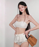 ビキニ 三角ビキニ 水着 花柄 体型カバー 大人可愛い ワンピース モノキニ ビーチ 海 旅行 SNS話題 XH7-CF-XI2508