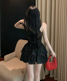 キャバドレス ミニドレス フリル 水玉模様 エレガント セクシー かわいい YH2-LE-n177