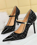 【3色】ハイヒール セクシー 通勤 ナイトクラブ キャバクラ  美足効果 YH5-BIG-3739-6