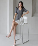 秋新作ミニドレスAラインVネックセクシー韓国っぽ大人可愛いXH2-ZED880984E49