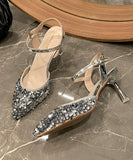 【2色】エレガント キラキラ セクシー 美足効果 ナイトクラブ コーデ万能 10.5cm　XH5-DLHS773-2