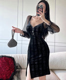 ミニドレス 肌見せ チュール カワセクシー 気質 エレガント XH2-ZED881056DXH449A