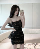 ミニドレス キャバドレス レース キラキラ タイトドレス sexy ナイトクラブ XH2-DD4509