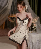 パジャマ エロかわいい ルームウェア パッド付き レース リボン XH7-GR3295