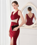 【4色】ロングドレス キャバドレス 新作 セクシー 肌見せ 露出 演奏会 宴会 XH2-YEY19131#