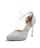 【3色】エレガント真珠セクシー美足効果 ナイトクラブ コーデ万能 10.5cm　XH5-DLXL968-2