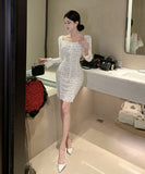 ミニドレス カワセクシー キャバドレス エレガント レース 気質 XH2-DD5869