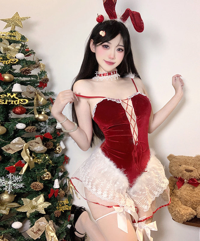 【3点セット】サンタ服 サンタバニーガール クリスマス カワセクシー ふわふわ XH2-DML11