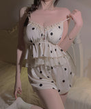 【上下2点セット】ルームウェア カワセクシー 水玉柄 パジャマ 純欲風 XH8-GR3684