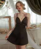 【2点セット】3色 セクシー ルームウェア エロかわいい パジャマ レース 谷間魅せ XH8-GR3210