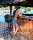 【3点セット】2色 ビキニ 三角ビキニ チック柄 セクシー 水着 モノキニ ホルターネック INS話題 ビーチ XH7-DP-A33921