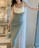 【2色】膝丈ドレス キャバドレス セクシー エレガント 気質 お洒落 XH2-ZED889619GT347