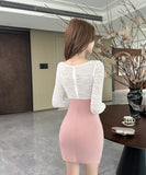 【3色】キャバドレス ミニドレス セクシー 指名 谷間魅せ レース 個性的 XH2-DD7581