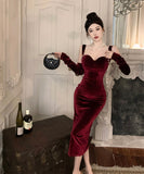 膝丈ドレス 肌見せ エレガント 気質 セクシー 着痩せ おしゃれ XH2-ZED881073DXH348