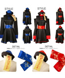 2色【3点セット】デザインキョンシー体型カバーフレアスカート個性キャラクター (ワンピース/帽子/お札) XH2-QN1794